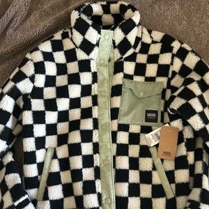 Vans checkered sherpa jacket never worn